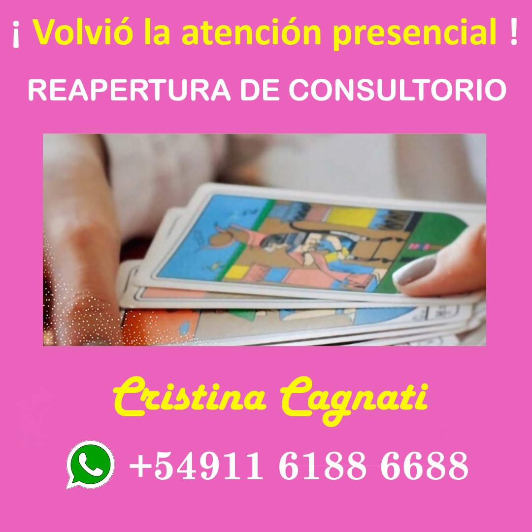 CRISTINA CAGNATI. Tarot Egipcio. Reapertura de Consultorio. Sesión de ...